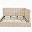 Structure de lit de jour double rembourrée pleine grandeur - beige, velours-1883147002