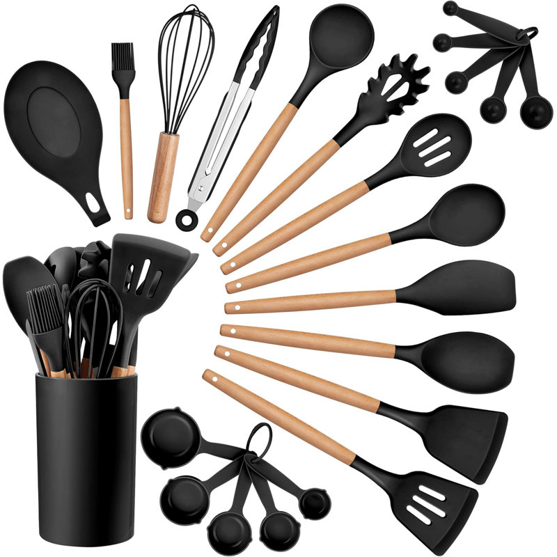 Ensemble de 23 spatules en silicone pour ustensiles de cuisine