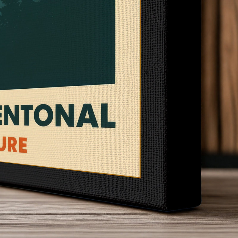 Unconventional Nature Vintage - Wrapped Canvas, 36x24 - 91.4 x 61.0 cm, Black Border