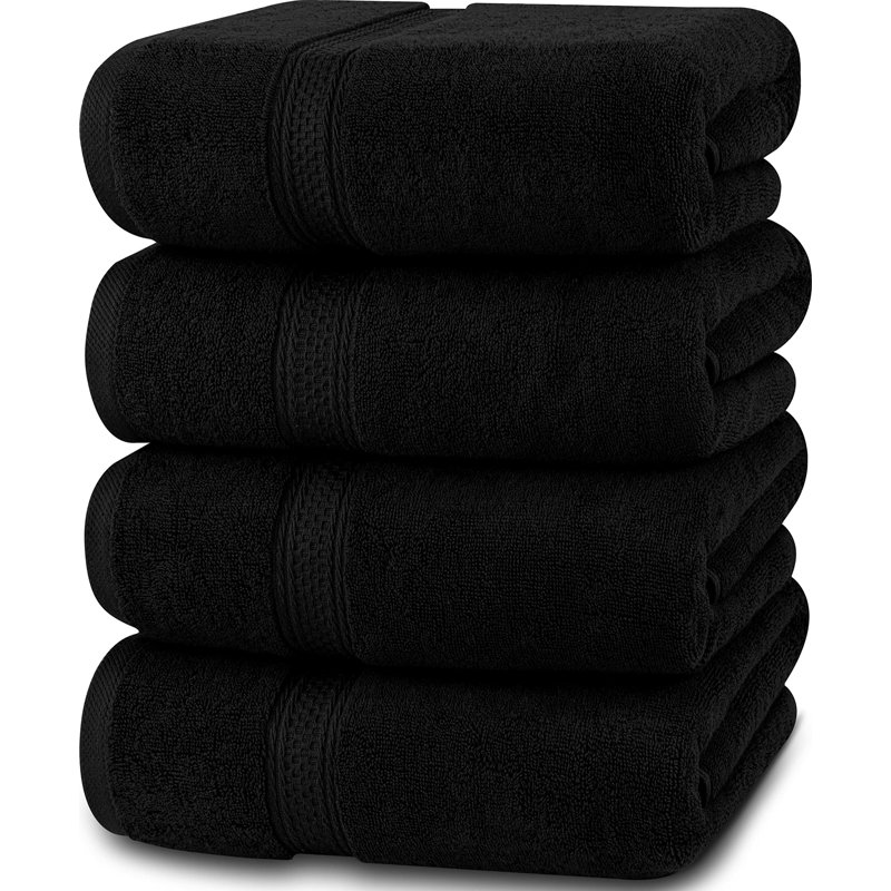 Saladin Bath Towel, Black