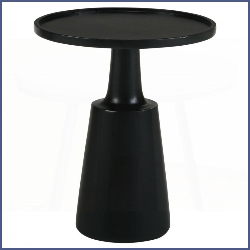 Table basse à piédestal en bois de manguier noir