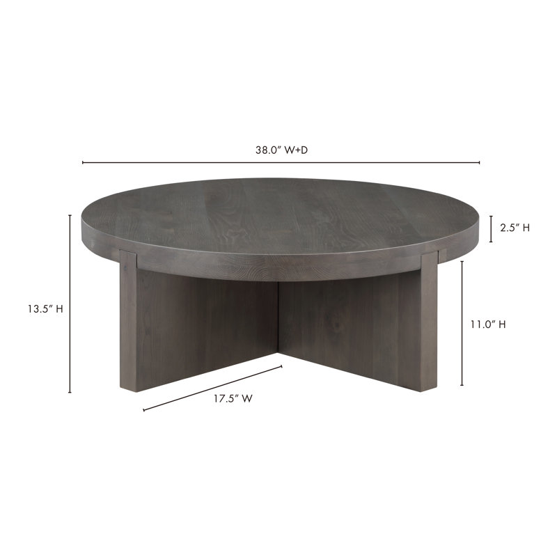 Solid Wood Coffee Table, Gray