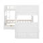 Lit superposé avec lit mezzanine attaché, avec tiroirs-1654121608