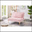 Tissu convertible futon avec canapé-lit simple et pieds en métal doré