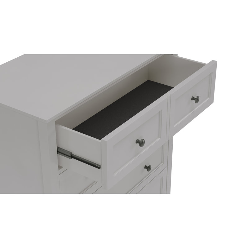 101.6 cm W Chest of 5 Drawers, Grey