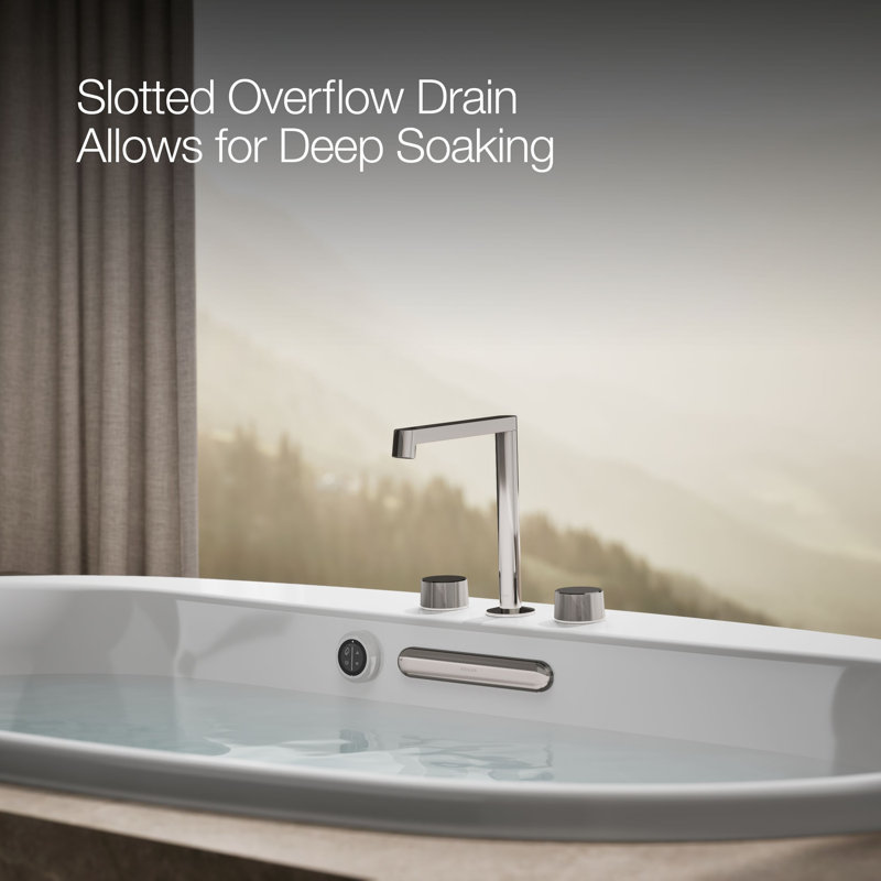 Underscore Oval71-1/2-In X 41-1/2-In Drop-In Bath With Bask Heated Surface, White