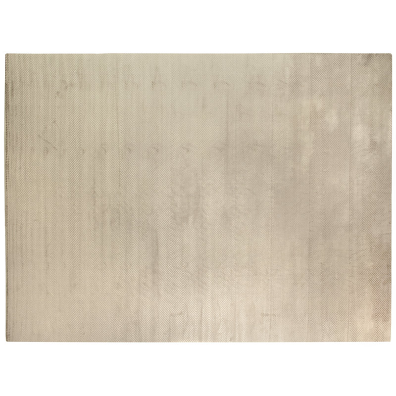 Honeycomb Chevron Area Rug in Beige, Rectangle 14' x 18'