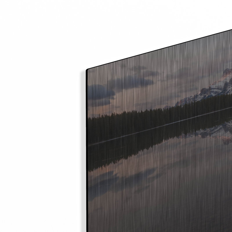 «Two Jack Lake 1» par Joe Reimer, art mural en métal, 24 po x 16 po