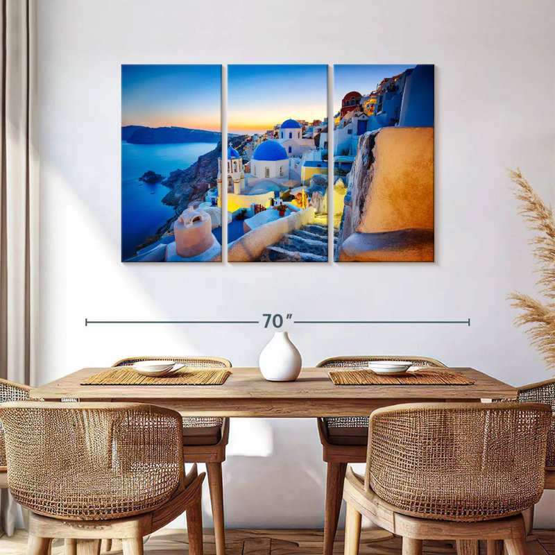 Sebbie Dusky Oia, 36" H x 57" W