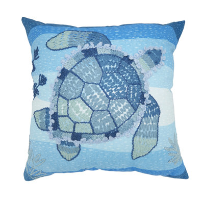 Housse de coussin d'extérieur brodée
