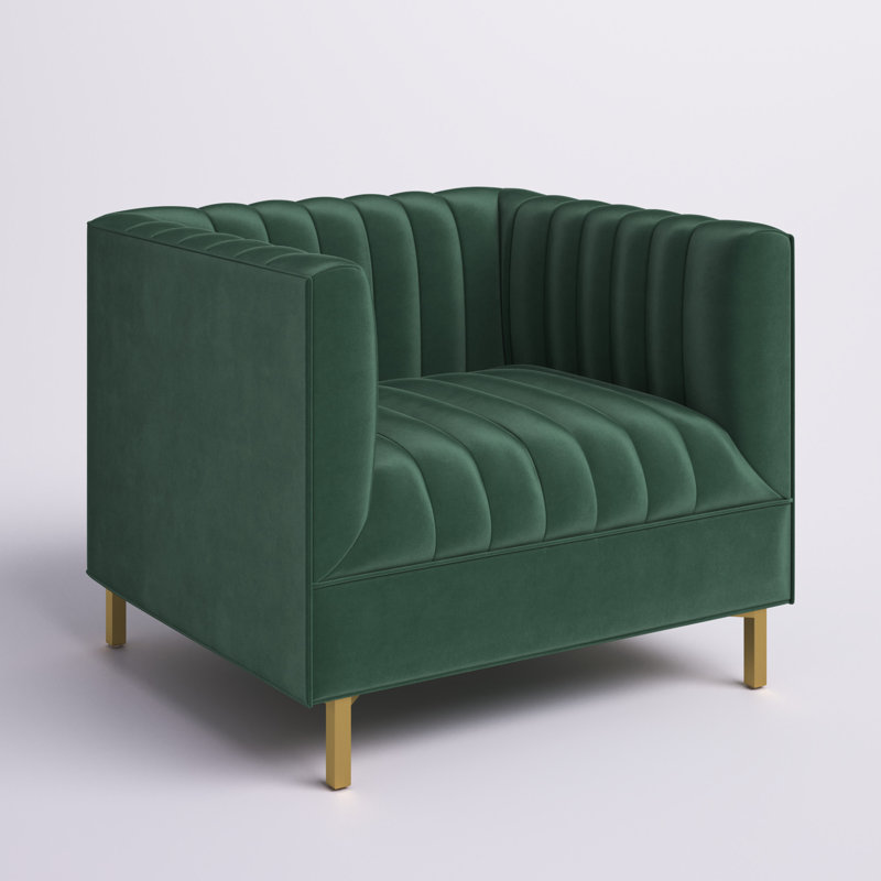 Kaylin Velvet Armchair, Green 