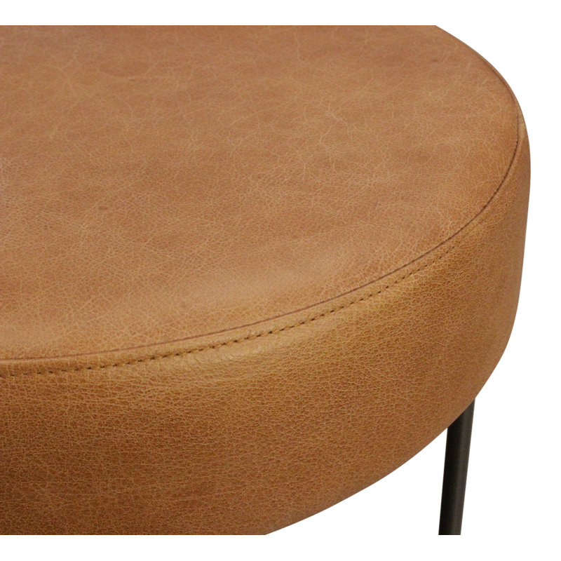 Ensemble de table de bar 36 po avec 2 tabourets de bar Emmett en cuir brun clair Jaden