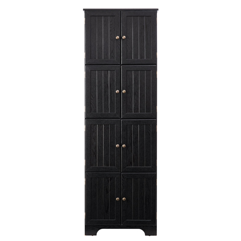 Storage Cabinet with Shelves, Freestanding Sideboard for Kitchen, Black