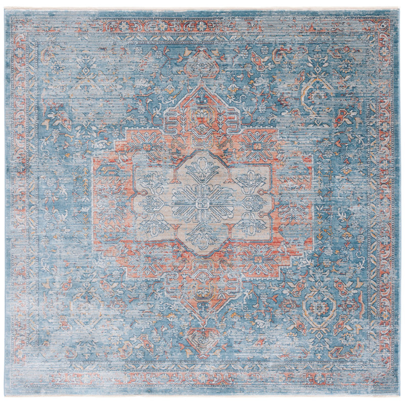 Rumsey Performance Oriental Rug, Square 6'7"