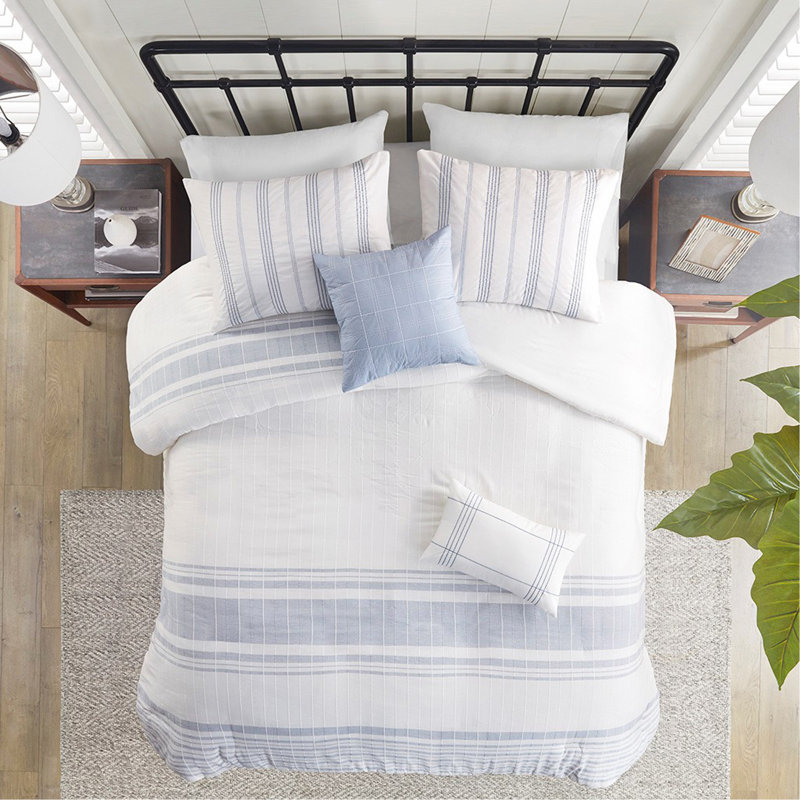 Ensemble de housse de couette en coton 5 pièces Jaquard, Housse de couette très grand + 4 pièces supplém