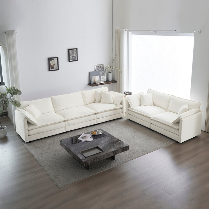 Ensemble de canapé en chenille à assise profonde, canapé moderne pour le salon et le bureau