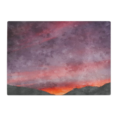 Tempered Glass Setting Sun Chopping Board