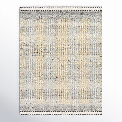 Lessie Hand-Woven Striped Jute Rug