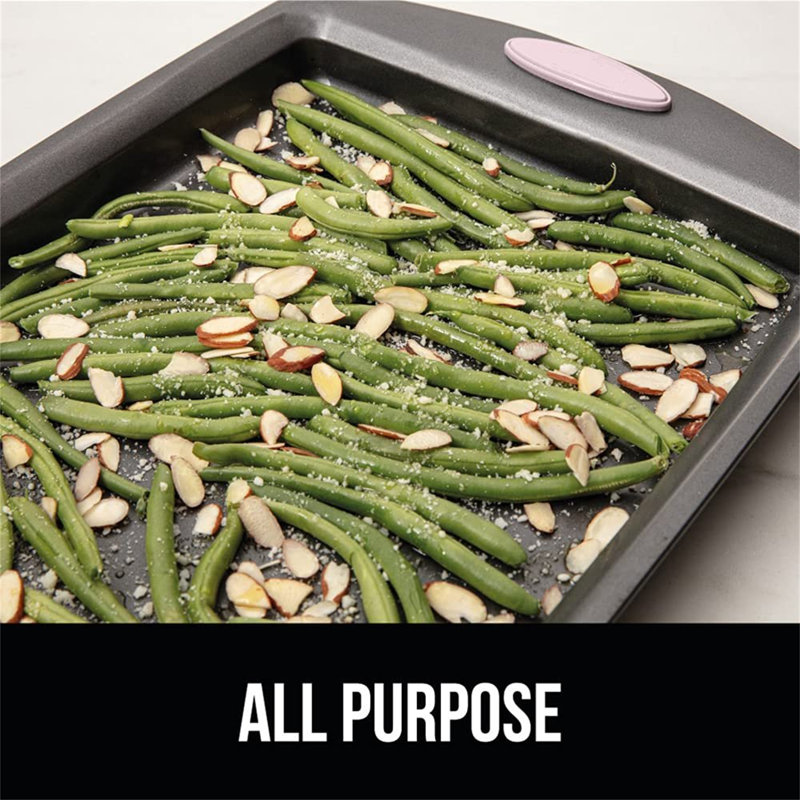 Rouleaux de cuisson antiadhésifs antiadhésifs, résistant à la déformation épaisse, 3 pièces, poignées en silicone durables, ensemble de plats de cuisson pour plaques de cuisson, ensembles de cuisson, rôtissage, facile à nettoyer, ensemble de 3,