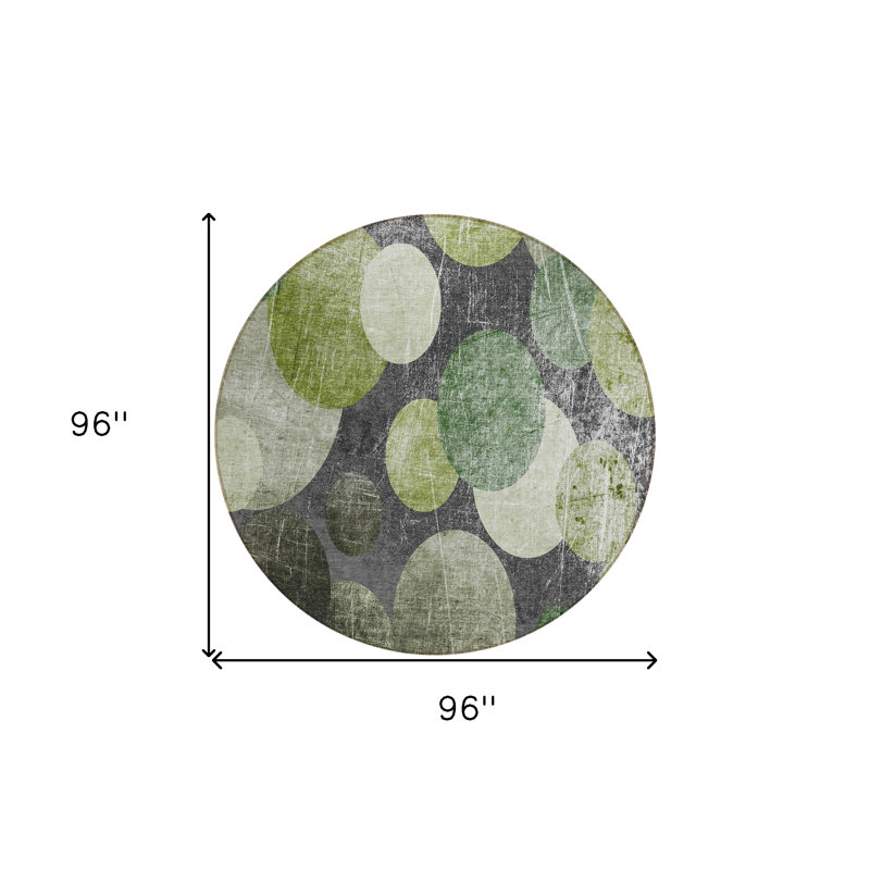 Tapis d'intérieur rond 8 po