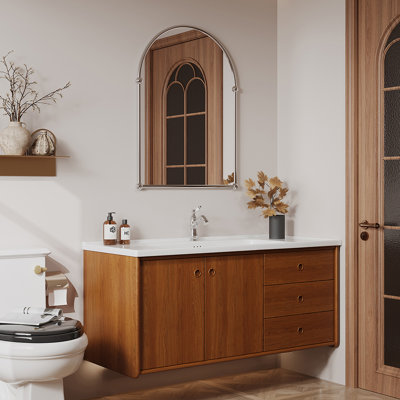 Retro minimalist bathroom cabinet