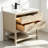36" Freestanding Single Sink Solid Wood Natural Oak Bathroom vanity with Engineered Marble Top-716856445