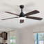 Ventilateur de plafond moderne à 5 pales avec lumière DEL et télécommande Derick-379626993-369074901