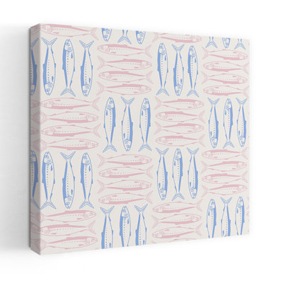 Motif de poisson bleu, bleu et abstrait