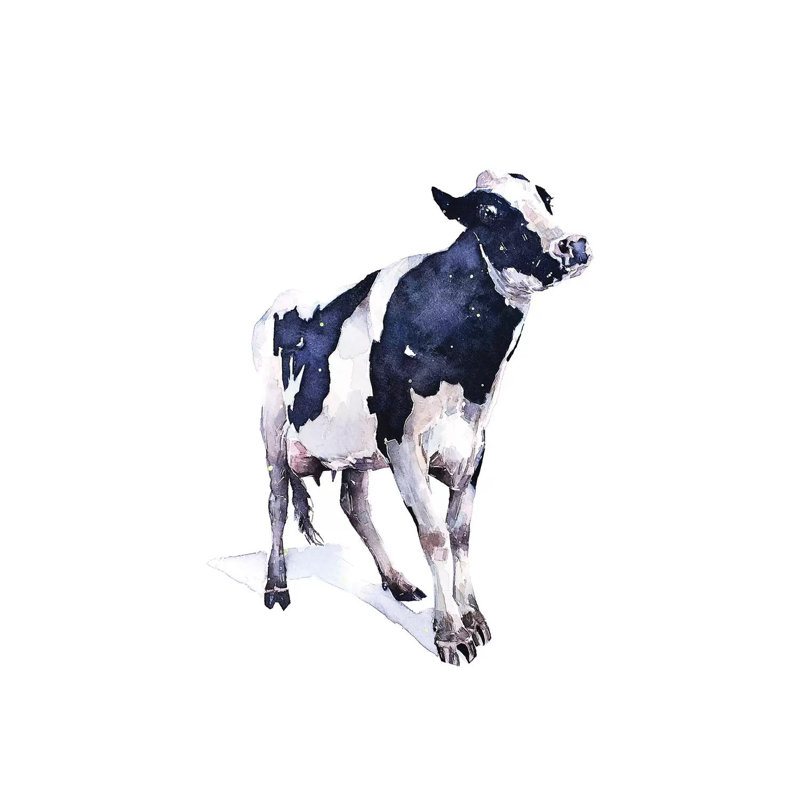 Cow - Painting on Canvas, Wrapped Canvas, 66.04 cm H x 45.72 cm W x 1.91 cm D