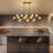 Faustena 16-Light Dimmable Bubble Glass Golden Sputnik Modern Linear Chandelier