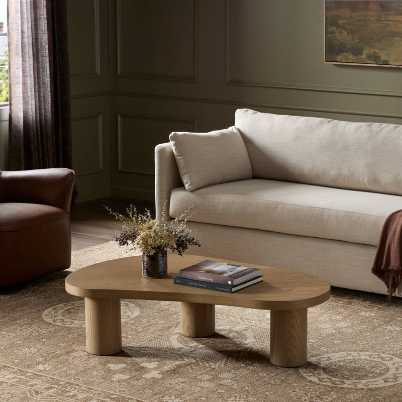 Joji Nesting Coffee Table-Large-Natural Oak Veneer, 13" H x 46" W x 29" D