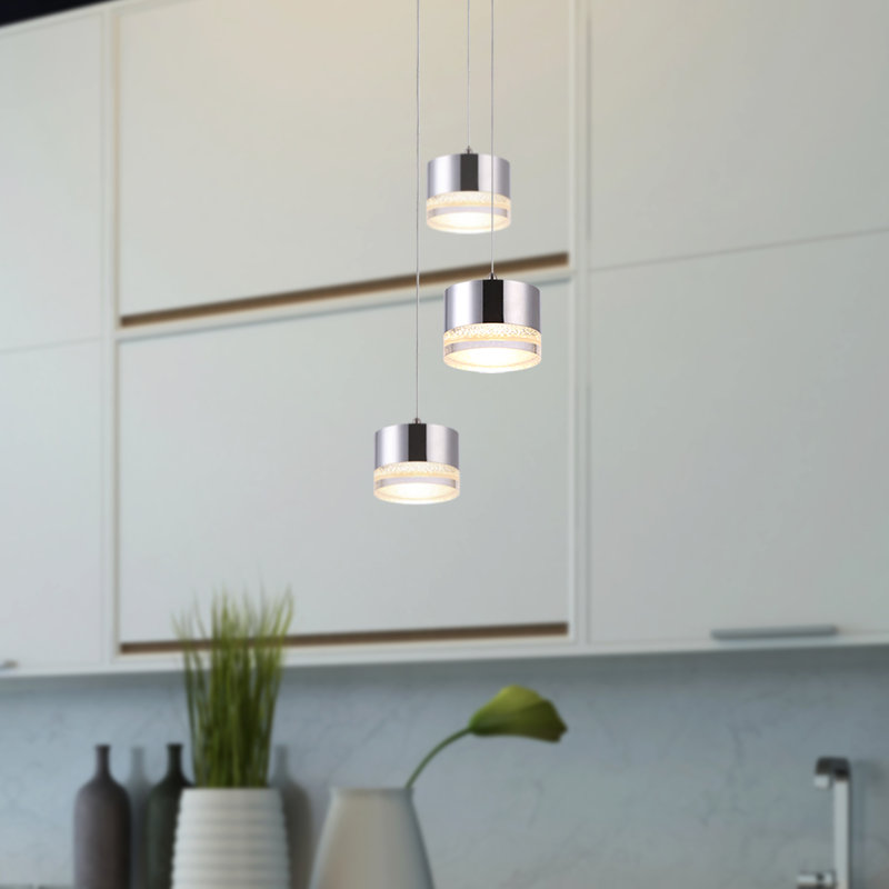 Barnsdall 3 - Light Cluster Pendant, Chrome