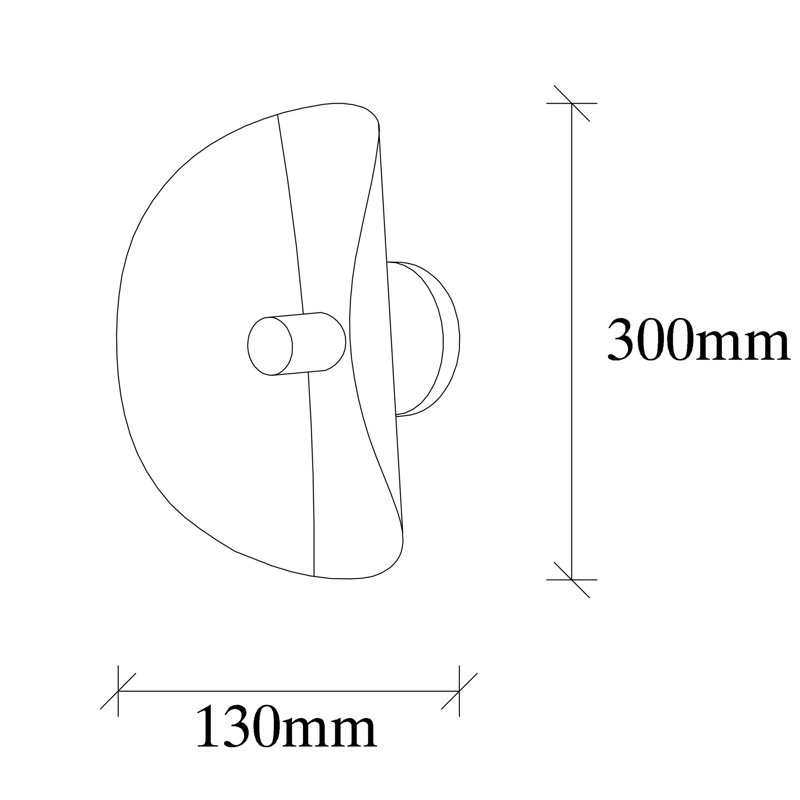 Flush Mounted Sconce, Black