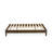 Queen Size Bed Frame with 4 Solid Wood Legs and 2 Extra Center Legs - Walnut Finish-2112131550-2112131547