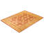 Tapis sable / rouge noué à la main de conception unique 8 pi x 10 pi 3 po Rodrique
