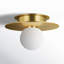Allegra Single Light Glass Flush Mount-44138648-44138647