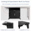Armoire extérieure polyvalente avec surfaces de travail pliantes et extensibles, grand espace de rangement et roues verrouillables