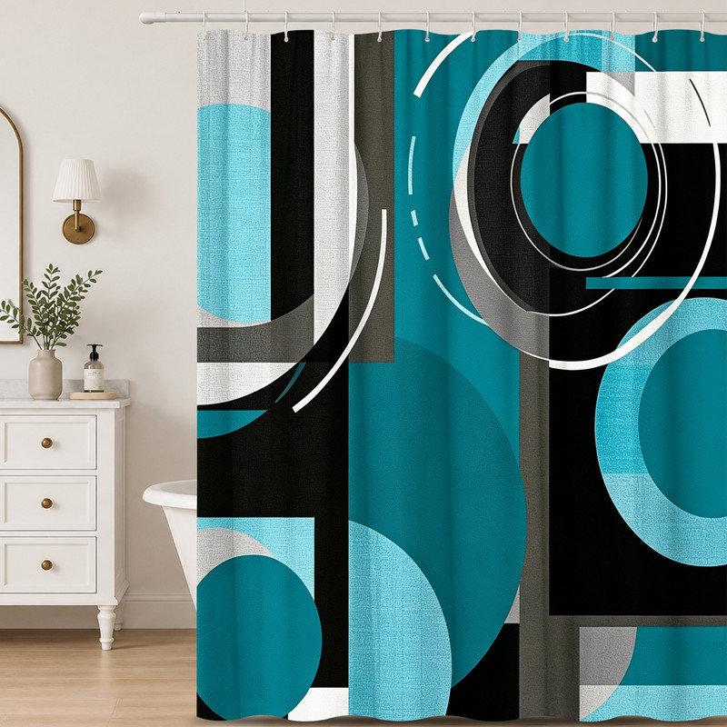 Rideaux de douche avec crochets inclus