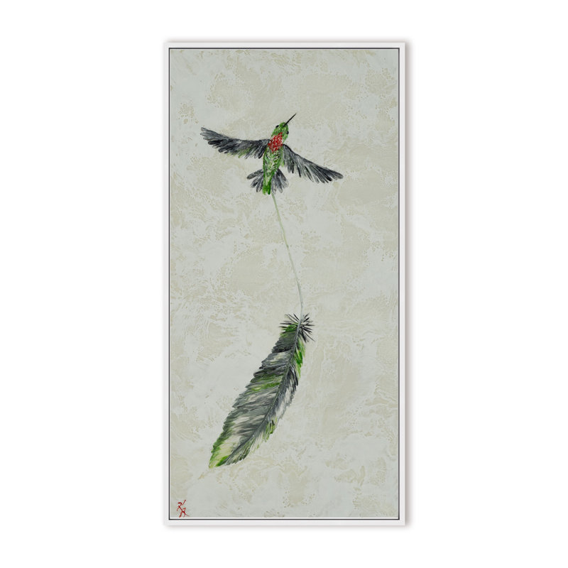 Nature Inspired "Vivid Flutter" Canvas Wall Art By , 48" H x 24" W, Framed Canvas, Brown