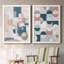 Modern Geo - ensemble de 2 peintures sur toile encadrées-742107992-742107975