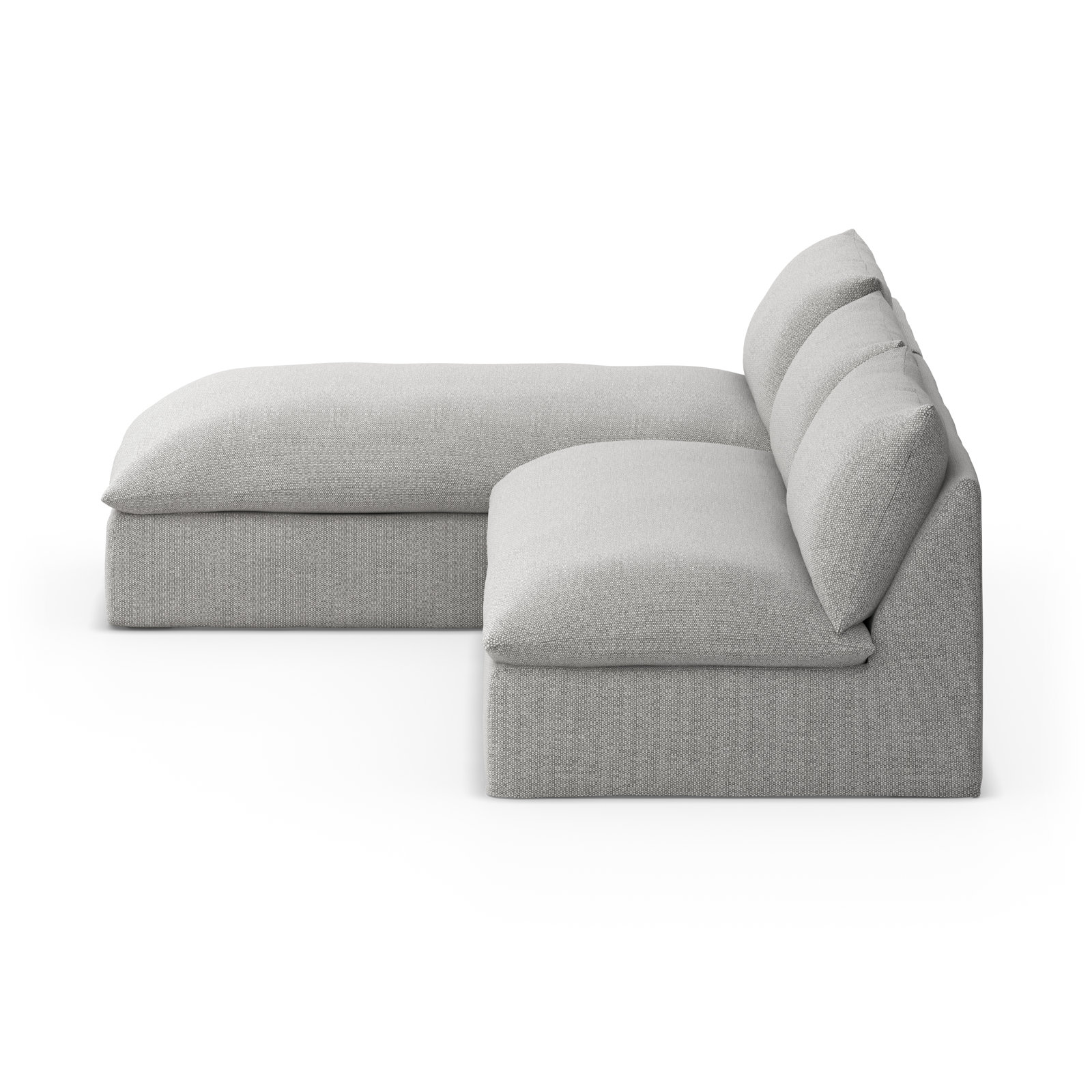 Ammon 111'' Wide Aluminum Patio Sectional with Cushions, Gray