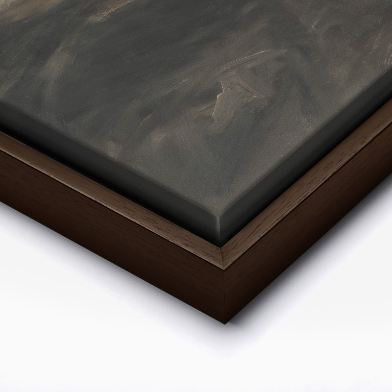 Jozef Israël - Méditation, Canvas, 24"H x 32"W, Brown Framed