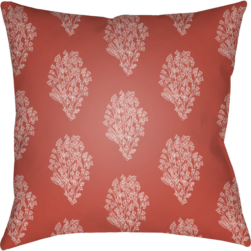 Moody Floral Floral Throw Pillow, 18" x 18", Purple/White