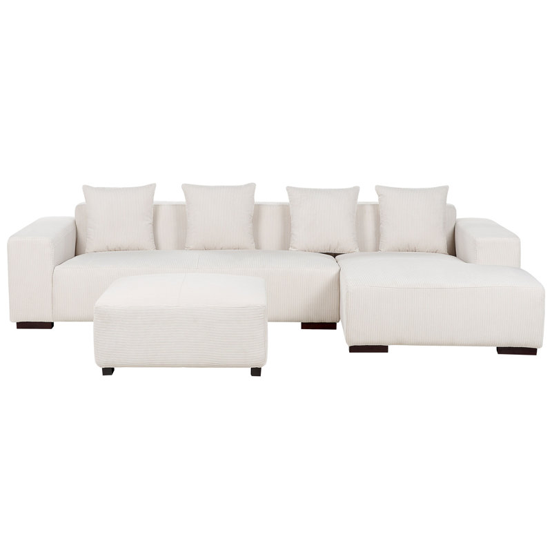Amoriah 5 Seater Sofa & Chaise, Off White, Right Hand Facing