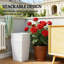 Ensemble de 3 grands pots coniques en plastique PP, style rotin, pour l'intérieur et l'extérieur, blancs