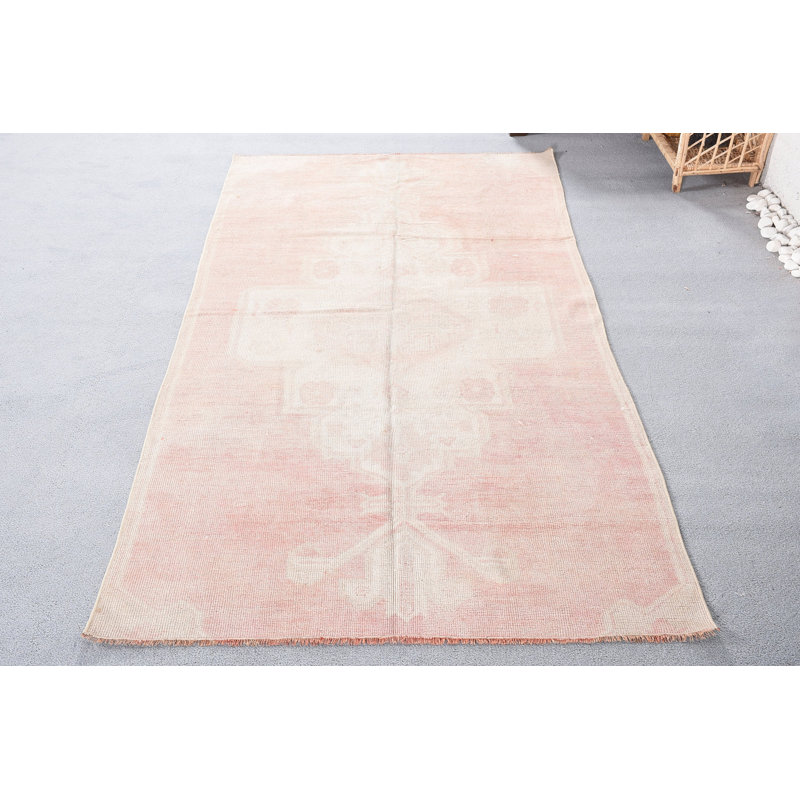 Tapis rouges antiques, tapis tissés à la main, tapis turc, tapis rétro, tapis géométrique, tapis 3,9 x 7,6 pi