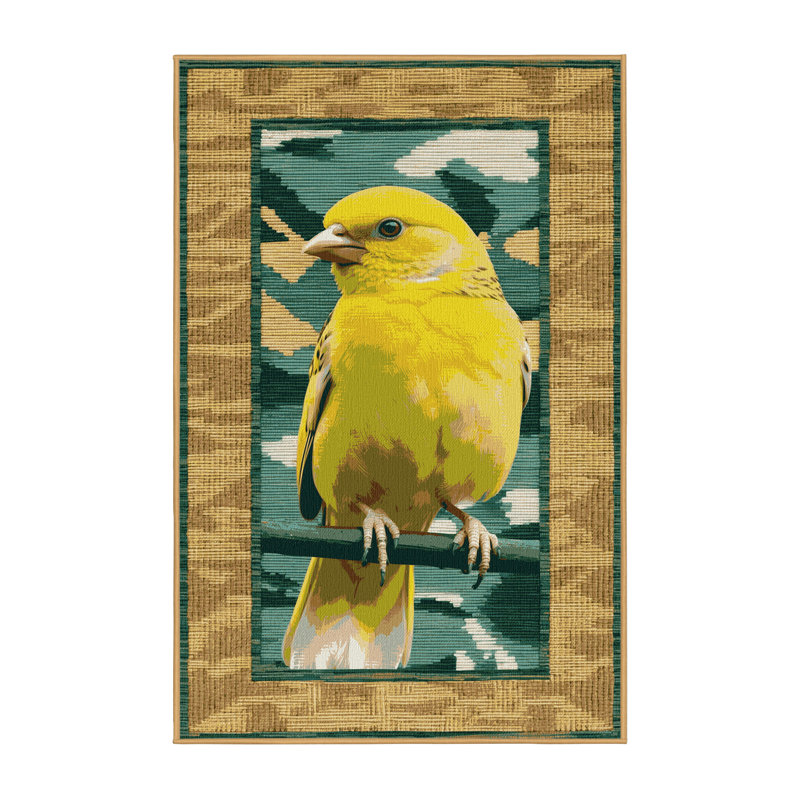  Tapis lavable jaune canari, Tapis de couloir 2 pi x 4 pi