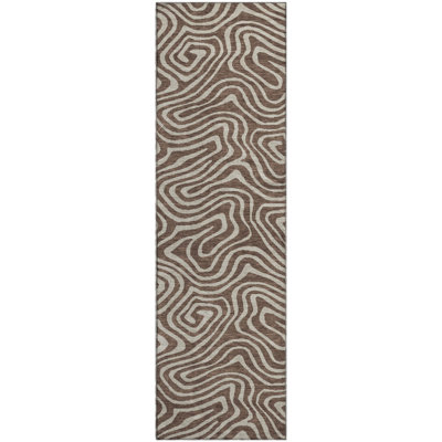 Premium Machine Washable Guada AMF1020 Swirls Rug