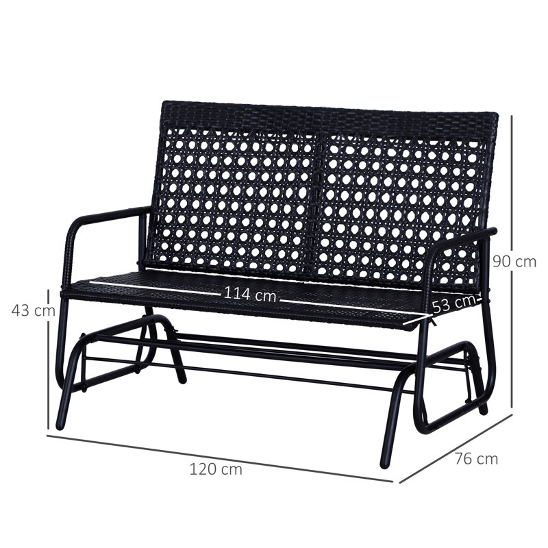 Rattan Glider Bench
