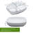 20"L*15"W*5"H White Bathroom Sink Ceramic Rectangular Semi-Recessed Sink